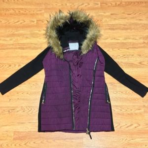 Purple & Black Calvin Klein Puffy Coat sz Medium